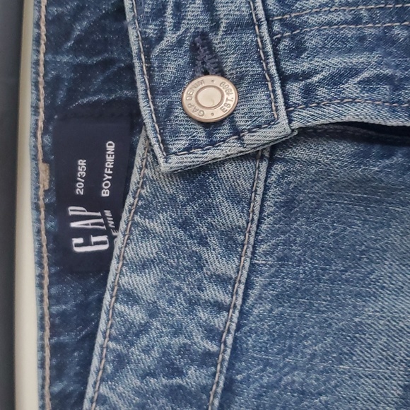 GAP Denim Universal Slim Distressed Boyfriend Ankle Jeans 20/35R - Picture 6 of 11
